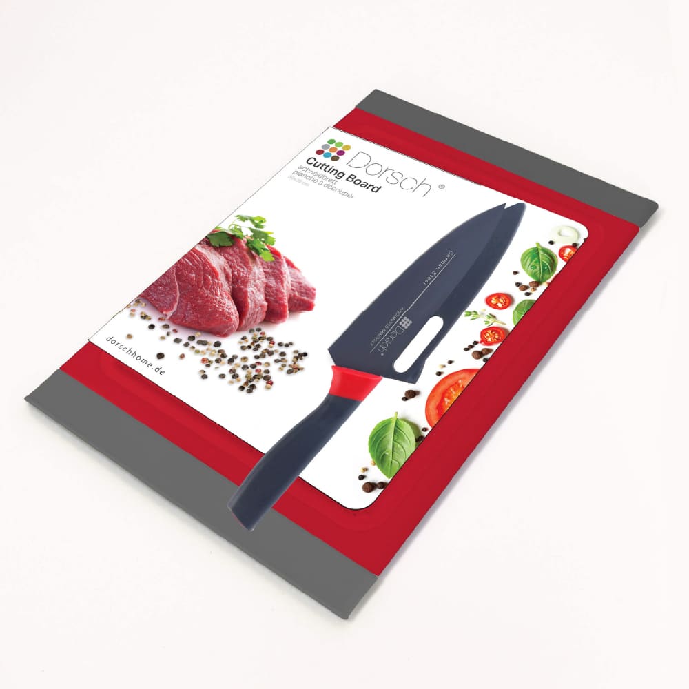 Dorsch 28.8cm cutting board set with German steel chef knife