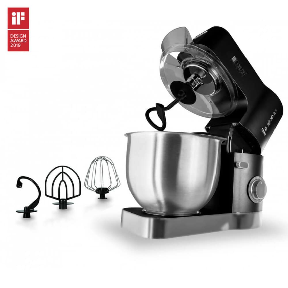 Dorsch stand mixer 1200W with 5.5L stainless steel bowl and three attachments