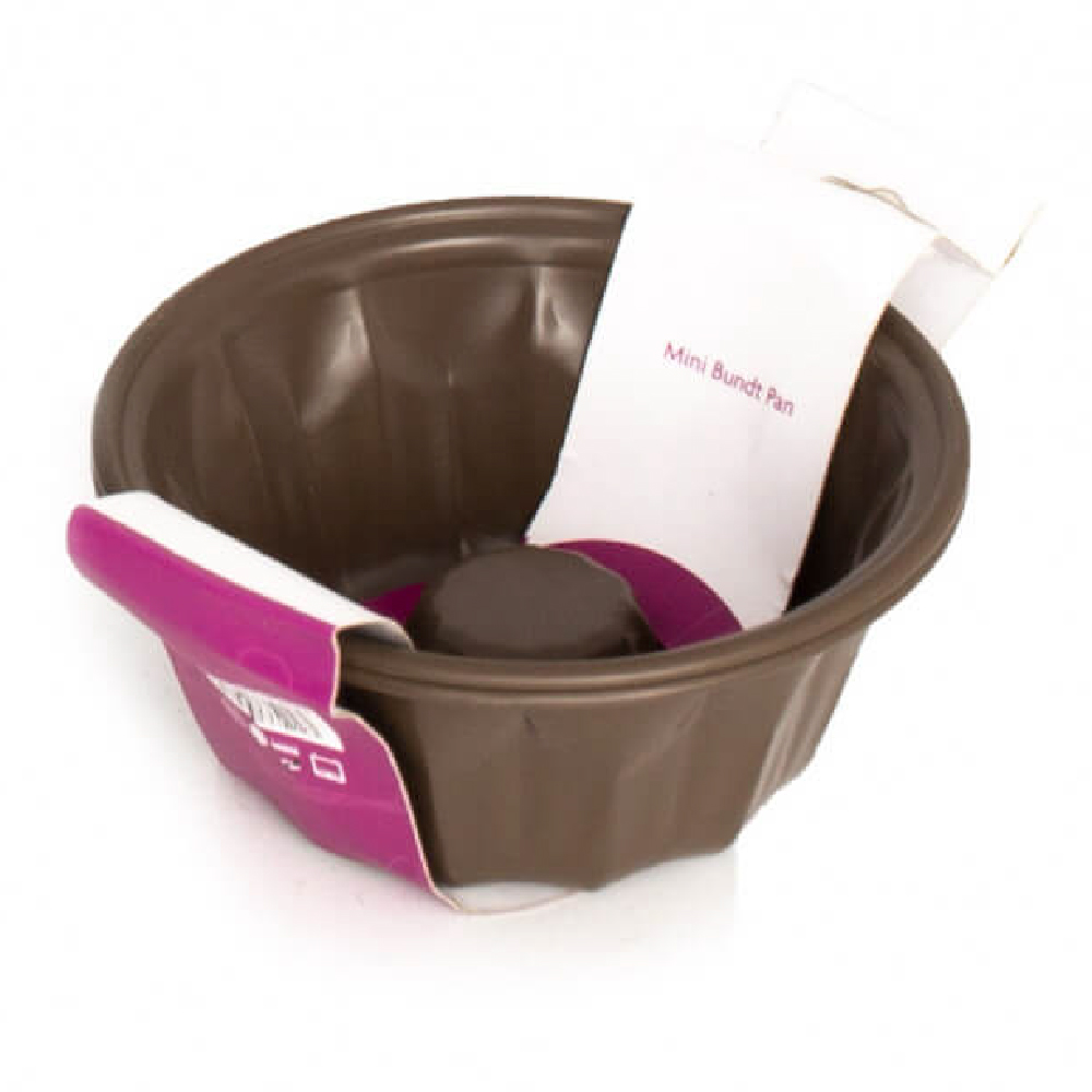 Dorsch mini bundt pan 10cm with label, non stick metal baking mold