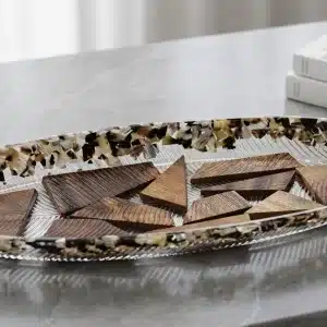 Modern Walnut Decorative Plate