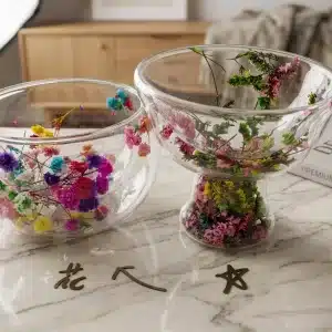 وعاء زجاجي أنيق وعصري