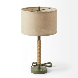 Modern Rattern Metal Table Lamp for Elegant Home Decor