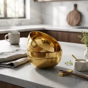 luxury gold bowl