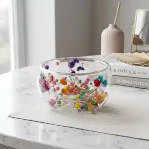 crystal clear glass bowl