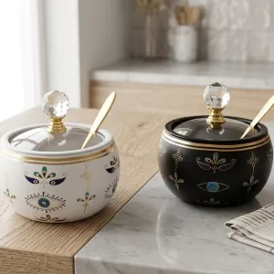 أطباق السكر الزجاجية للتحضير الحديث